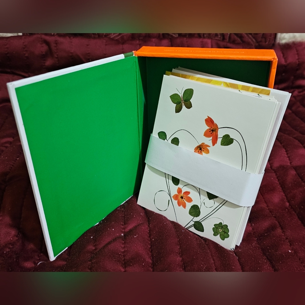 Floral Stationery Set with Box